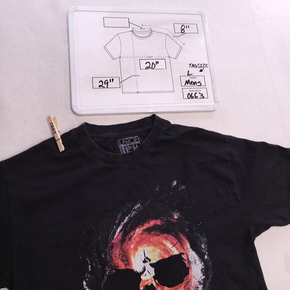 Anenberg Life and Death Graphic Casual T Shirt Adult Mens Size L Black Red - Picture 10 of 10